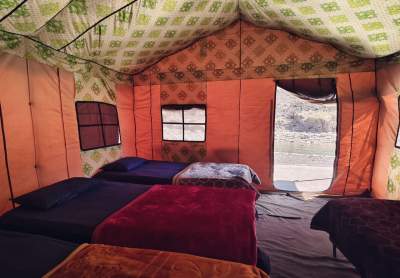 Camping and bonfire in rishikesh